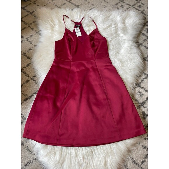 NWT Express satin skater dress size 2 - Picture 1 of 8